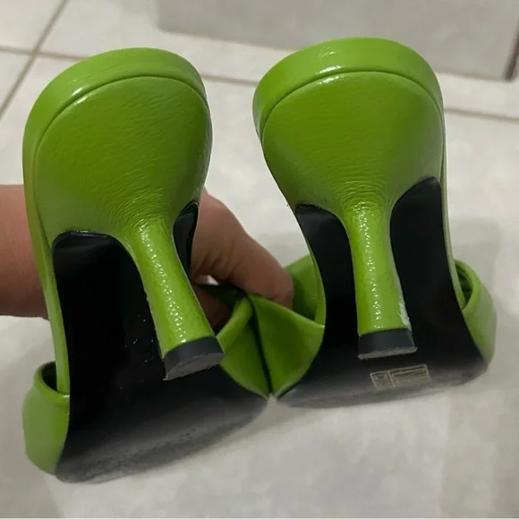 BY FAR Green Lana Heeled Sandals - Picture 8 of 11